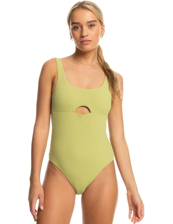 Pro The Double Line One Piece Swimsuit in Fern