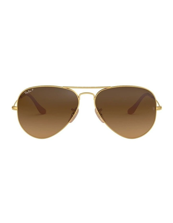 Aviator Gradient Gold RB3025 Polarised Sunglasses