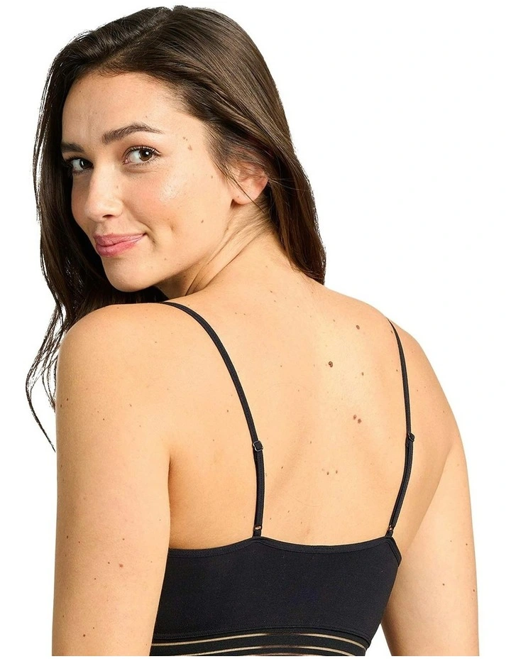 Zen Light Unpadded Wirefree Bralette in Black