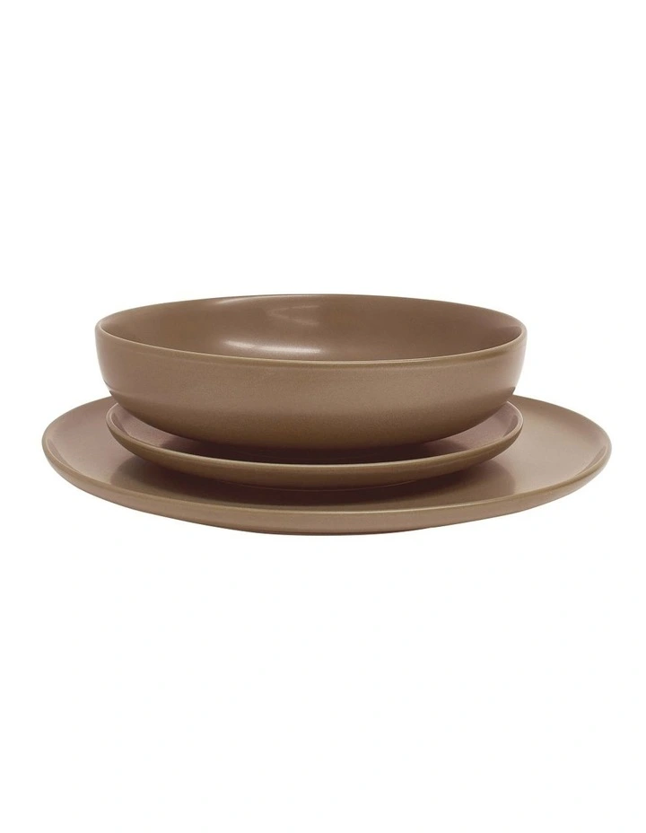 Hue Truffle Dinner Set 12 Piece in Taupe