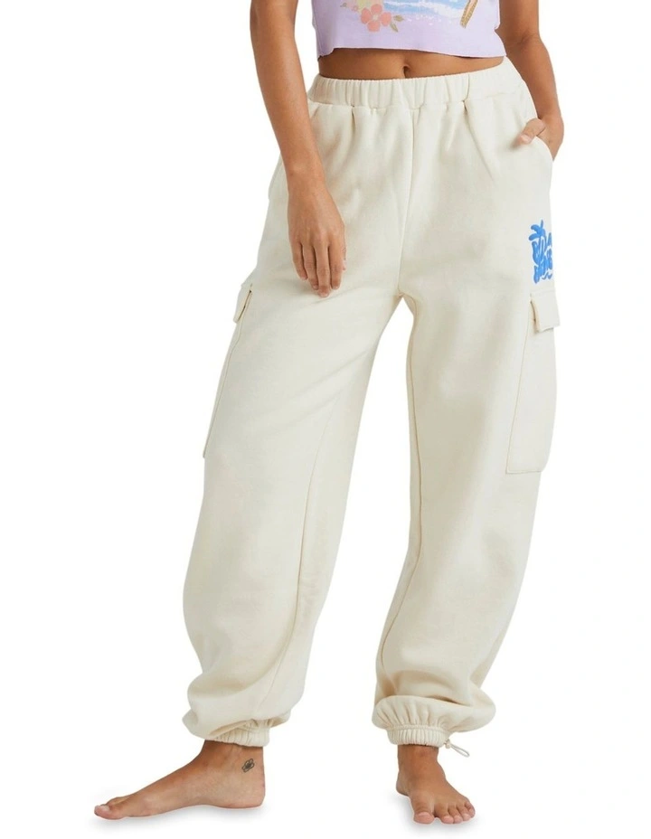 Palm Life Trackpant in White Cap