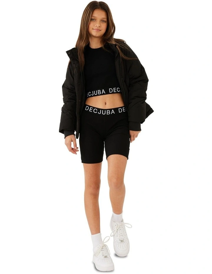 Rib Bike Short in Black