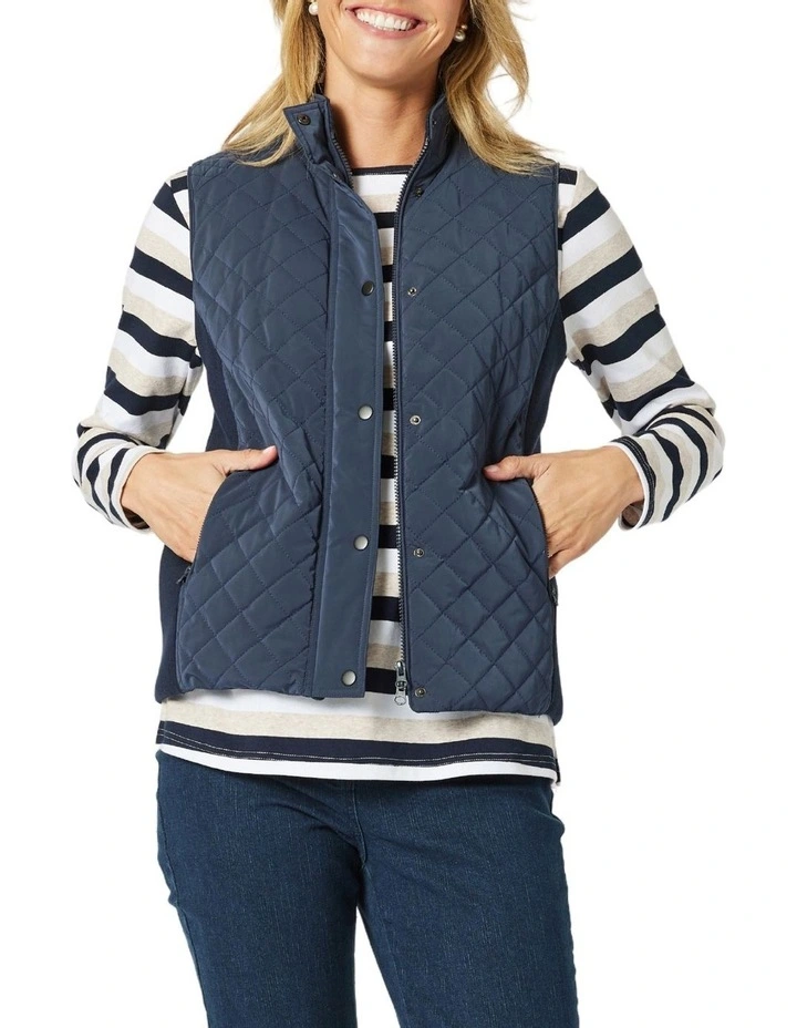 Brighton Puffer Vest in Blue