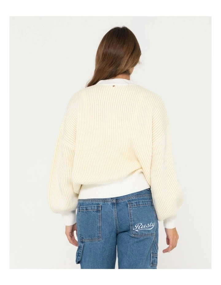 Ora Mock Neck Knit in Yellow