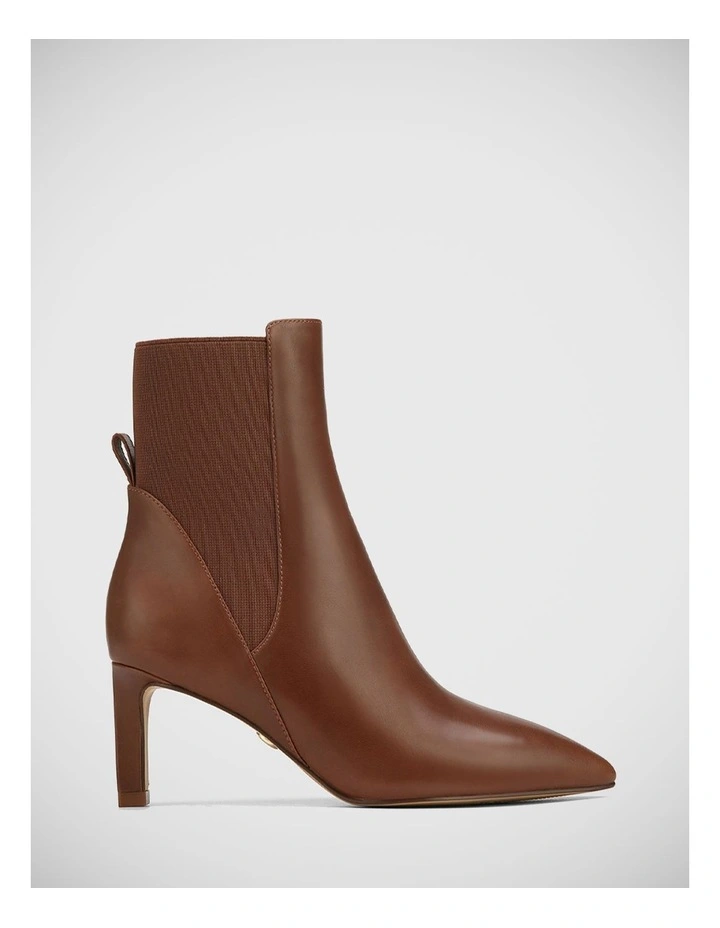 Karis Leather Ankle Boot in Cedar