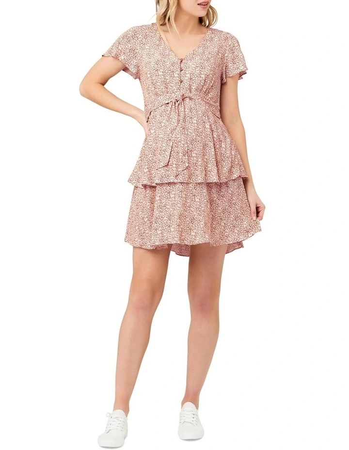 Lulu Layered Dress in Rose/White