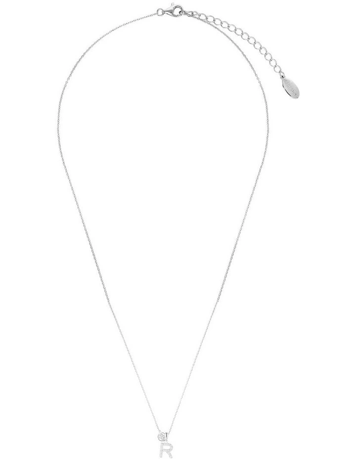 Luxury Letter R Initial Pendant in Silver