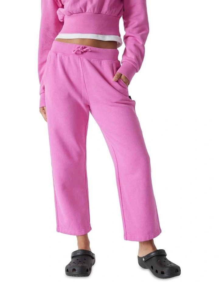 Girls Wide Leg Trackpant in Pink
