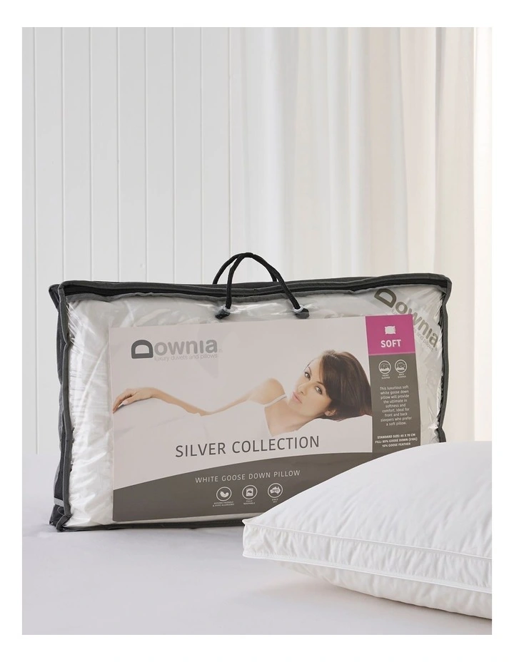 Silver Collection Soft Pillow in White
