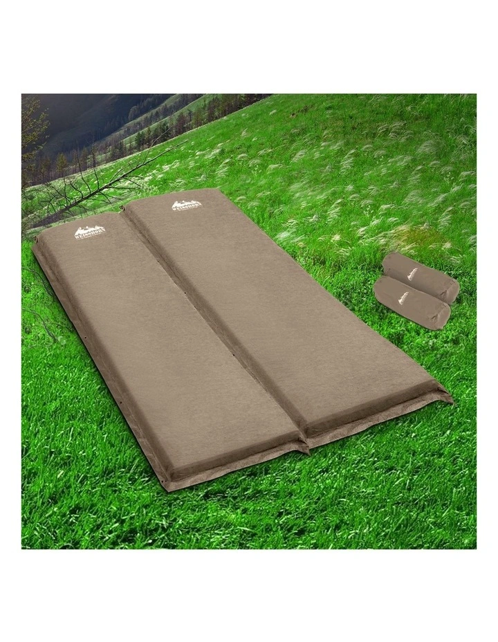 Air Bed Double Self-inflating Mat in Brown