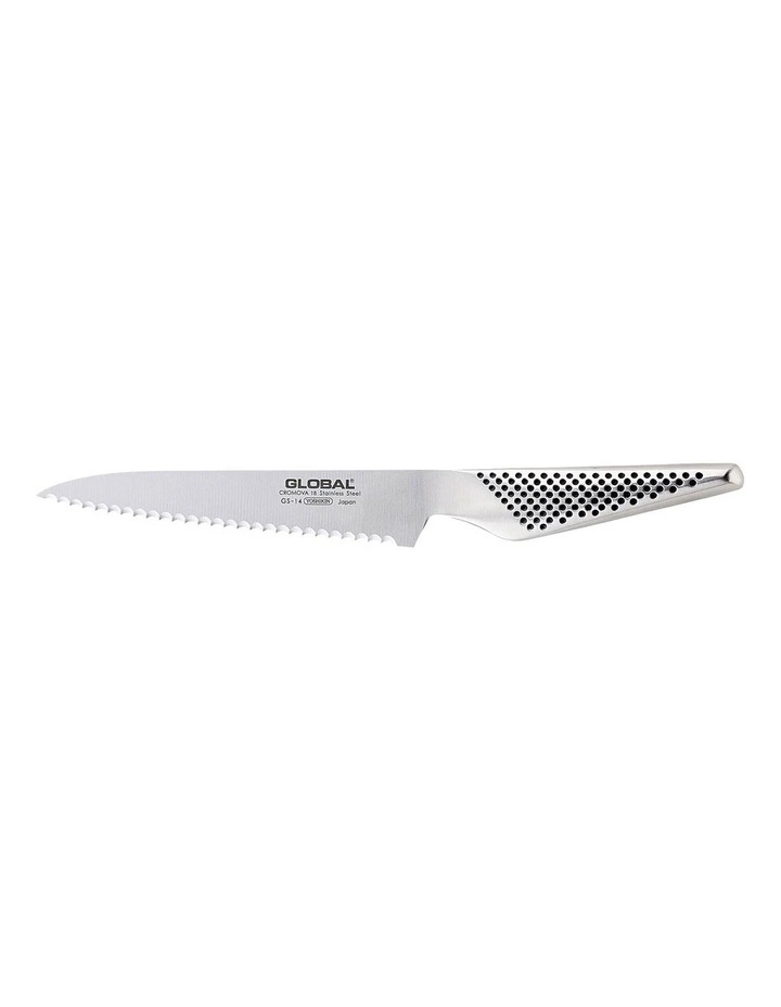 Classic Utility Knife Serrated Blade 15cm in Silver