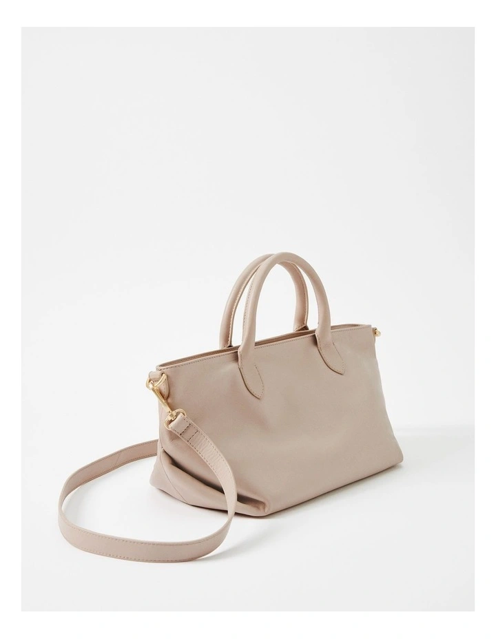 The Ellise Leather Tote in Mocha