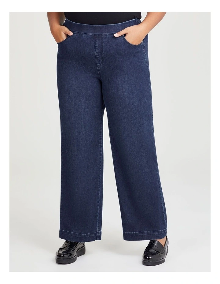 Organic Cotton Wide Leg Jeans in Indigo