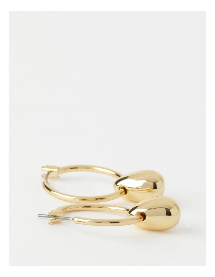 Droplet Hoop Earrings in Gold