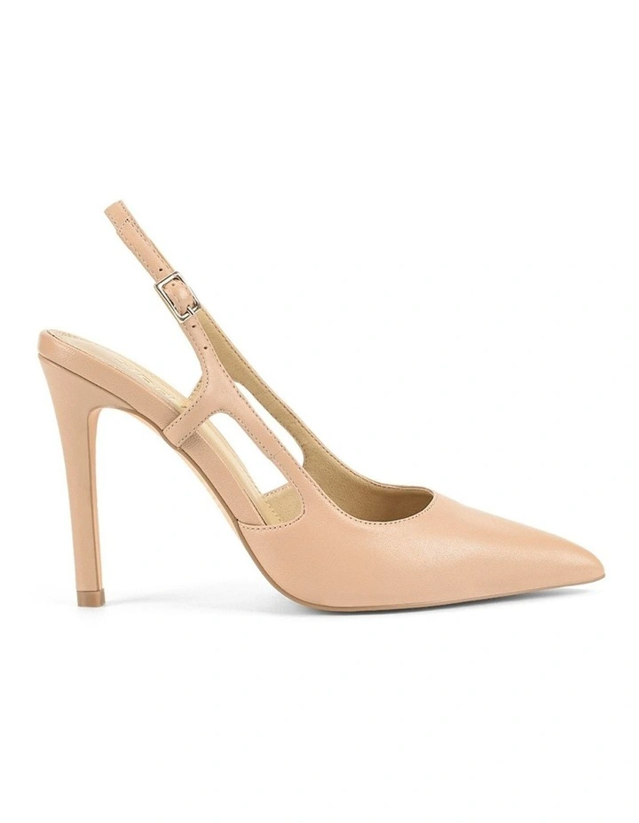 Cipriani Leather Stiletto Pump in Almond Leather