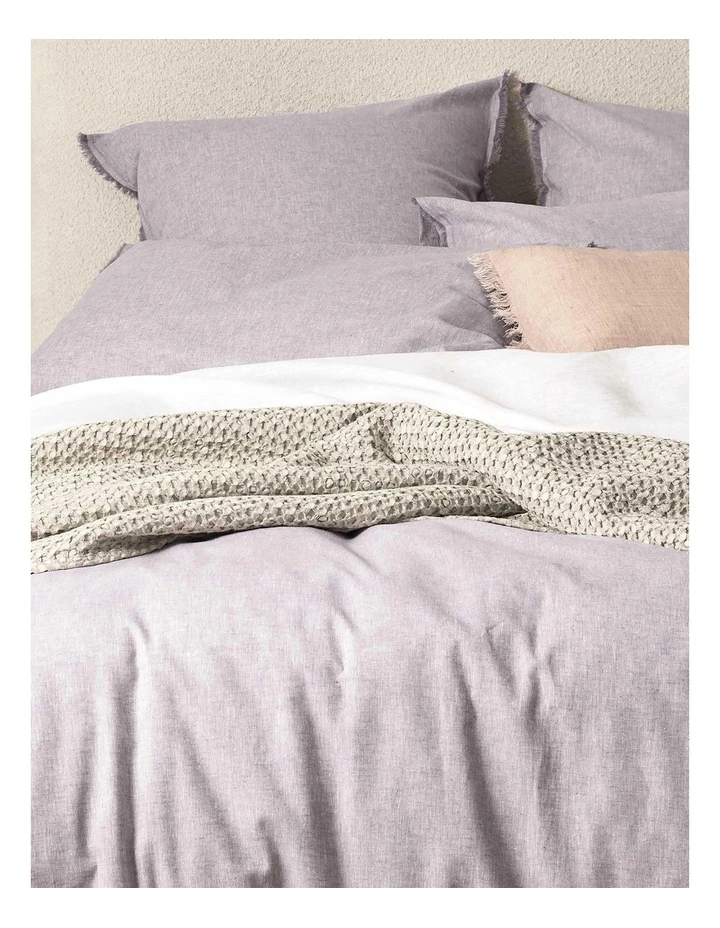 Chambray Fringe Bedlinen Collection in Lilac