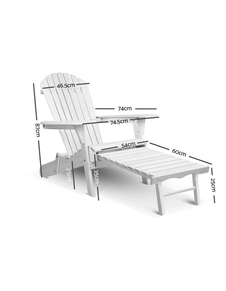 3 Piece Outdoor Adirondack Lounge Set