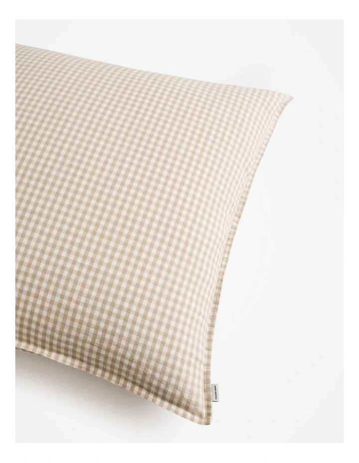 Noni Gingham European Pillowcase in Natural