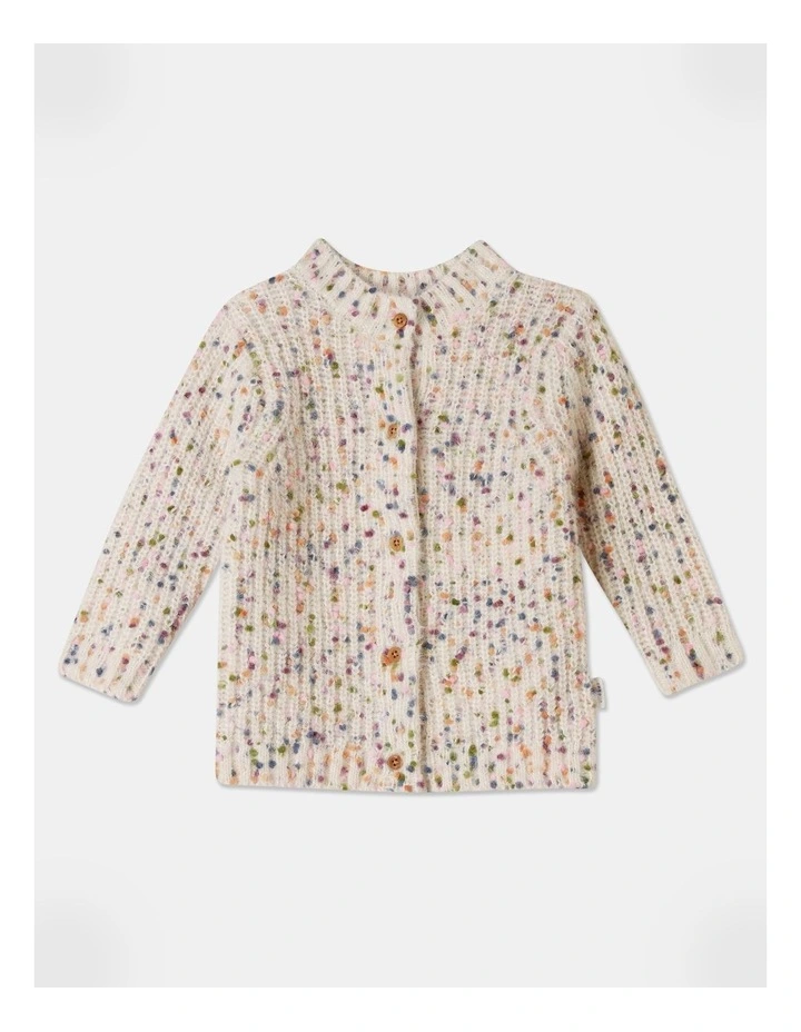 Speckled Cardigan in Bone