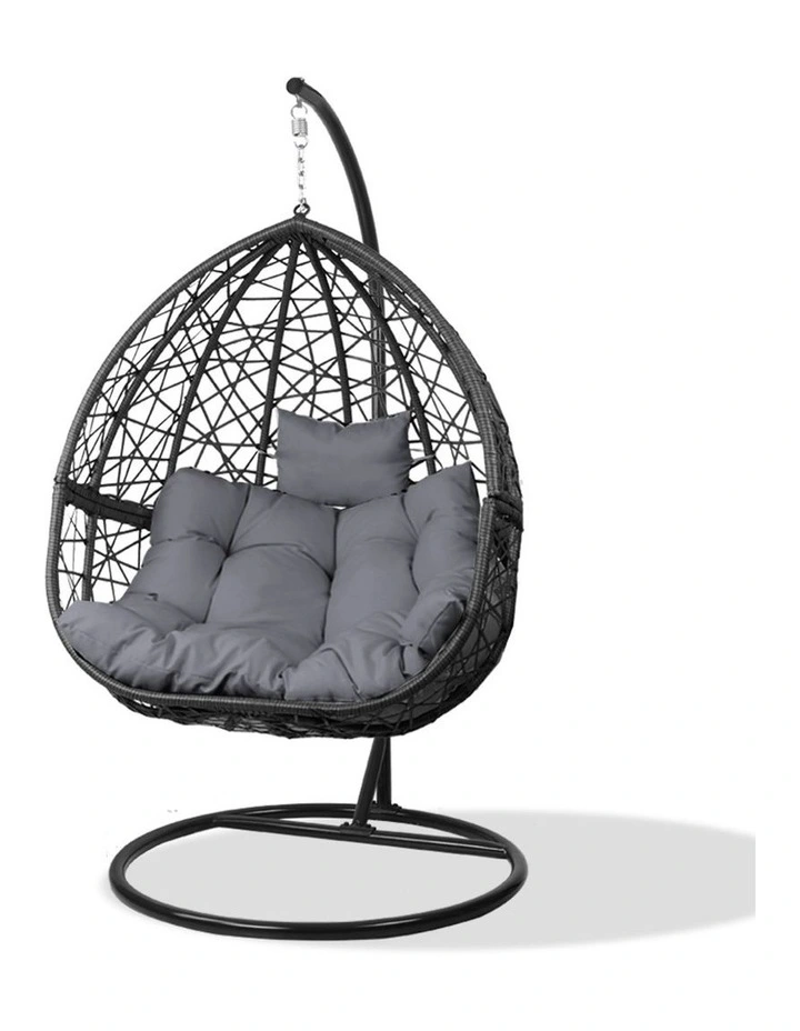 Outdoor Hanging Swing Chair in Black