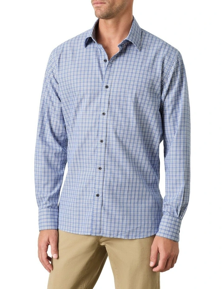 Burnell Check Shirt in Blue