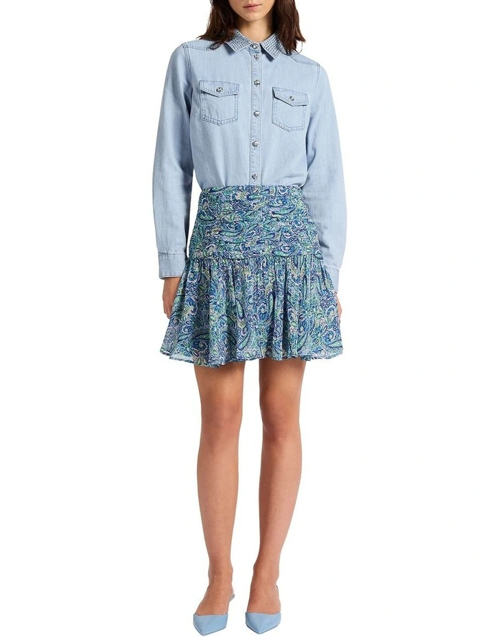 You Remember Mini Skirt in Blue