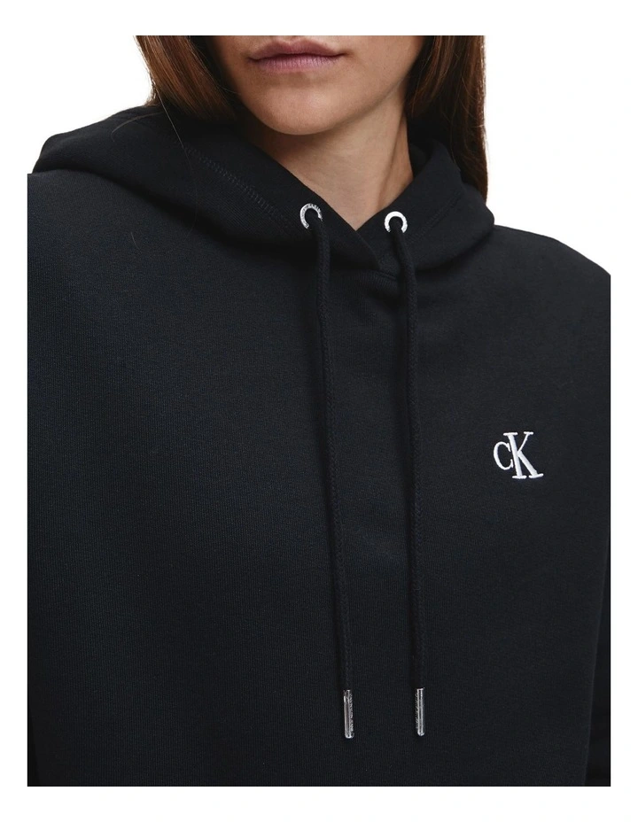 Embroidery Hoodie in Black