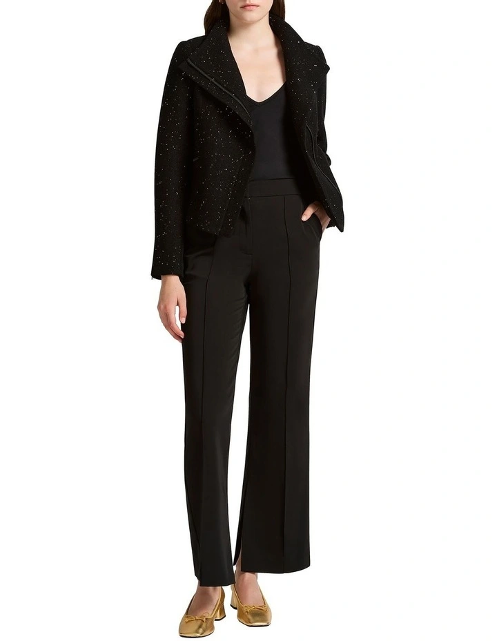 Shani Felted Wool Jacket in Black Sparkle