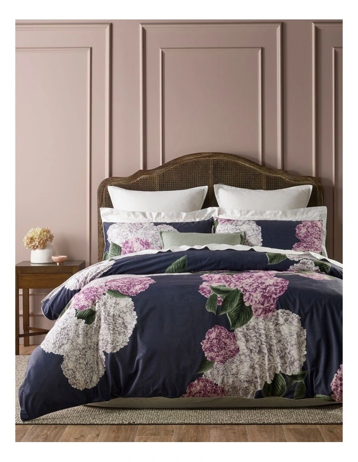 Clementine Velvet Quilt Cover Set in Violet