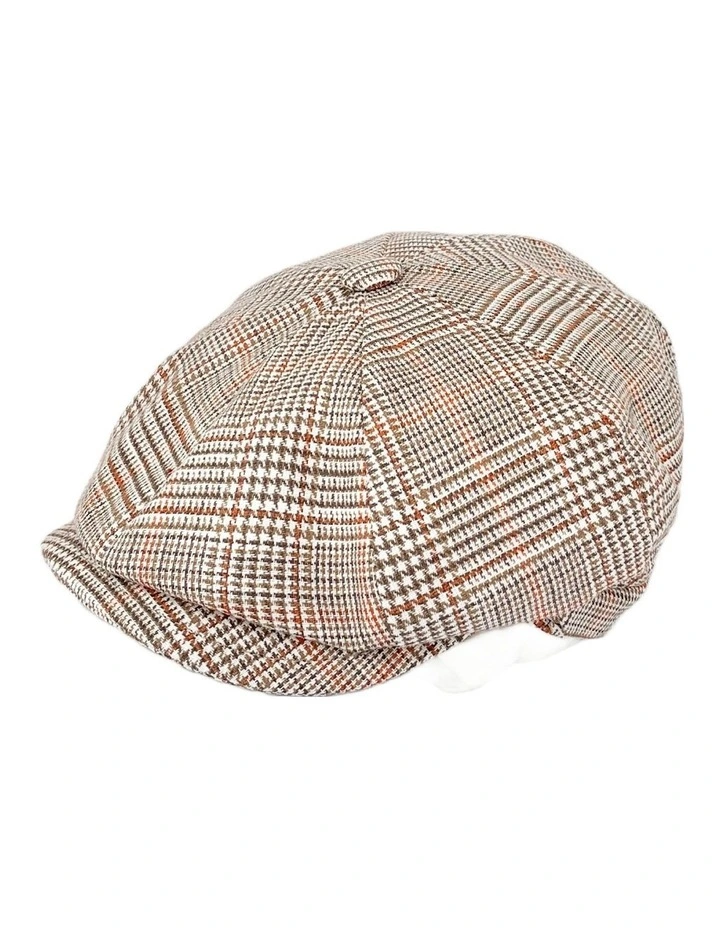 M by Flechet Italian Bakerboy Cap in Brown