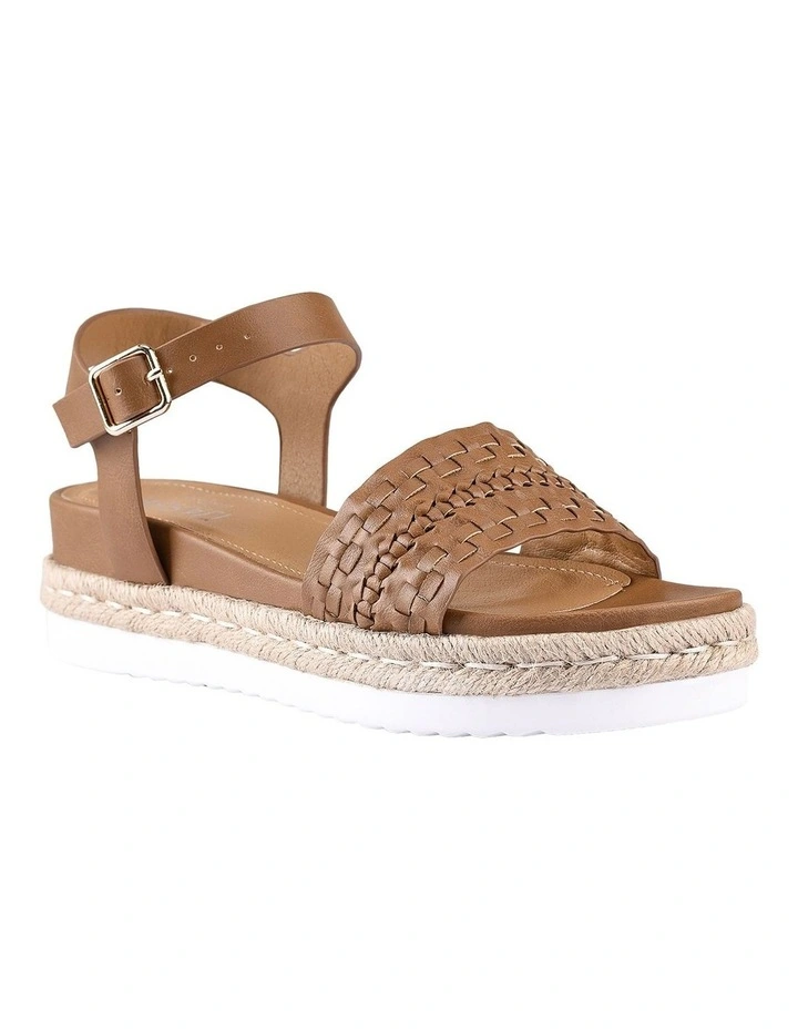 Disco Platform Sandal in Tan