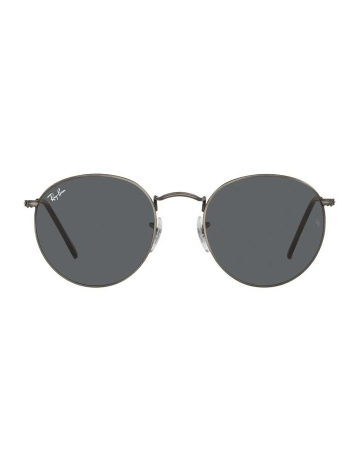Round Metal Antiqued Grey RB3447 Sunglasses
