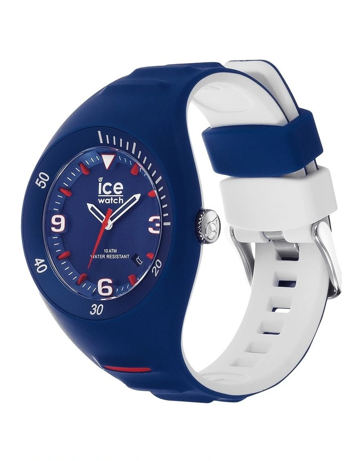 Ice P. Leclercq Medium Blue Silicone Chronograph Watch