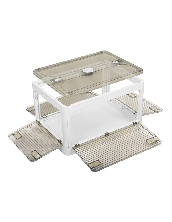 5 Side Open Foldable Stackable Storage Box 28L in White