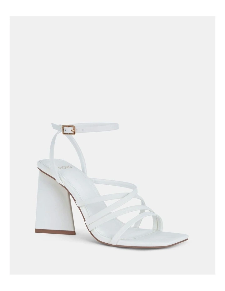 Lecia Open Toe Heels in White