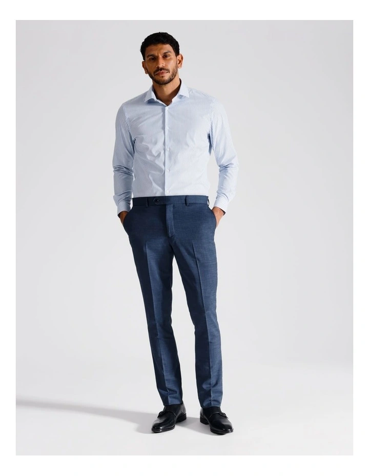Slim Sharkskin Suit Pant in Blue