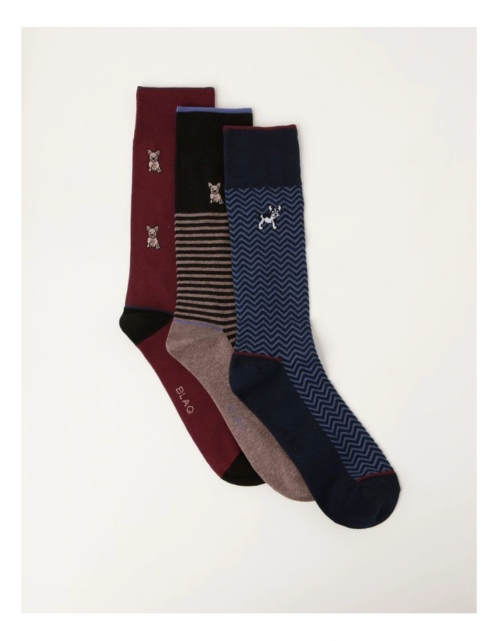 3 Pack Fashion Socks Dogs in Assorted