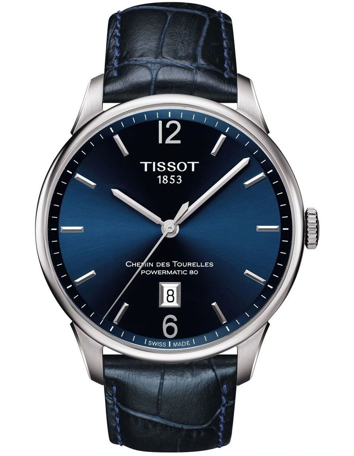 Chemin des Tourelles Powermatic 80 T0994071604700 Automatic Watch in Blue