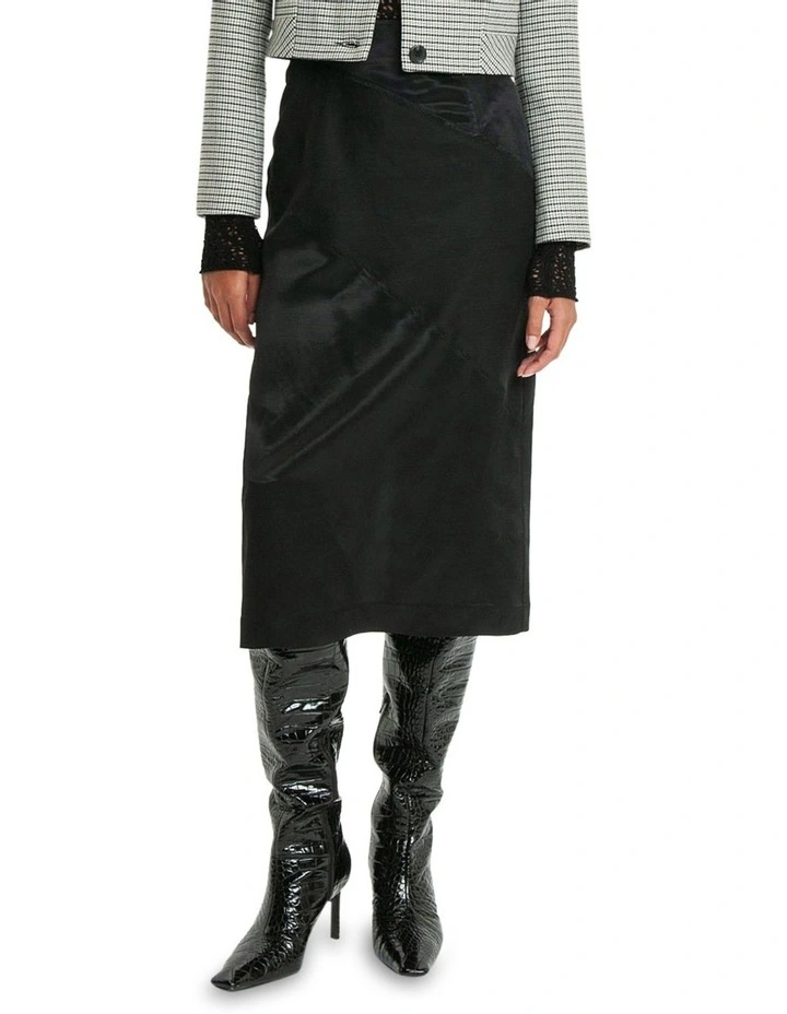 Panel Detail Midi Skirt