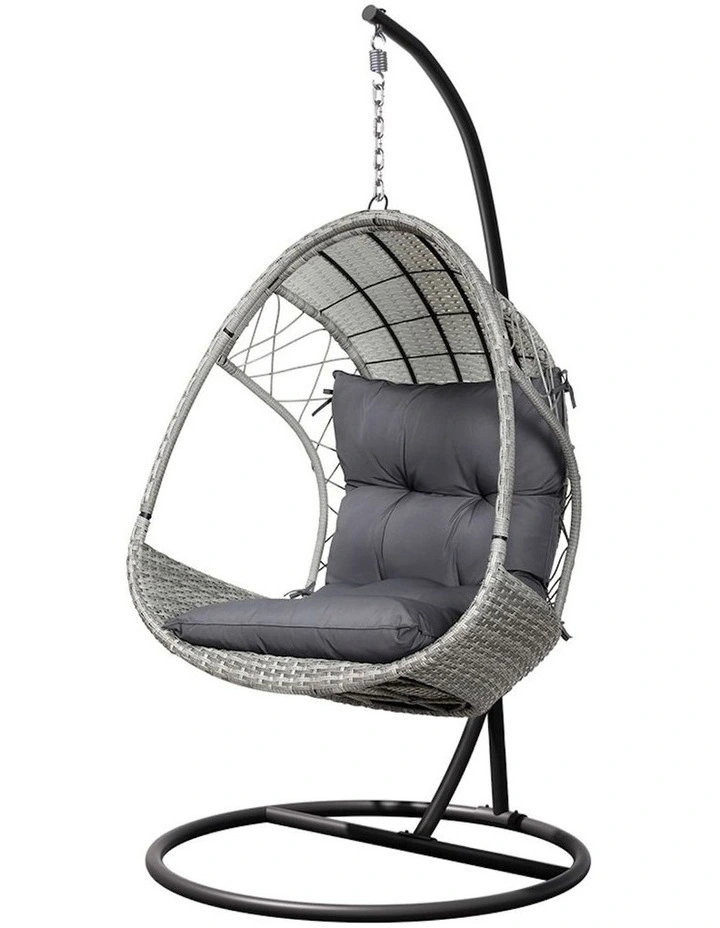 Egg Swing Pod Stand Chair in Grey