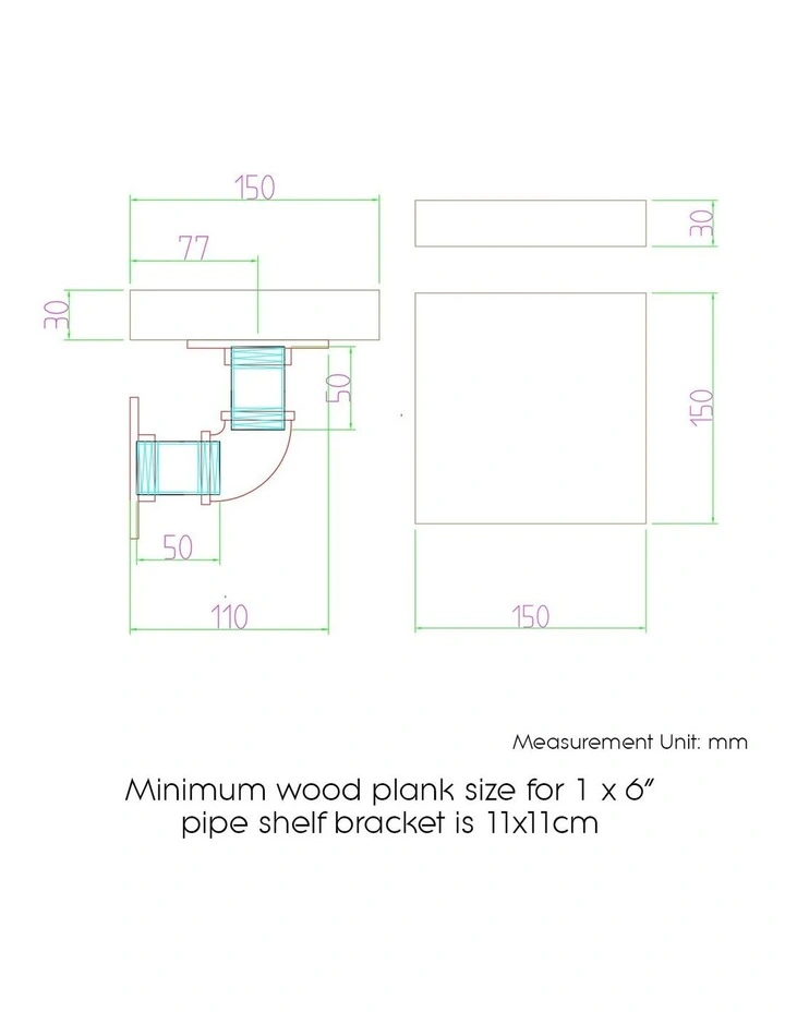 6inch 9 Piece Wall Mounted Shelf Set