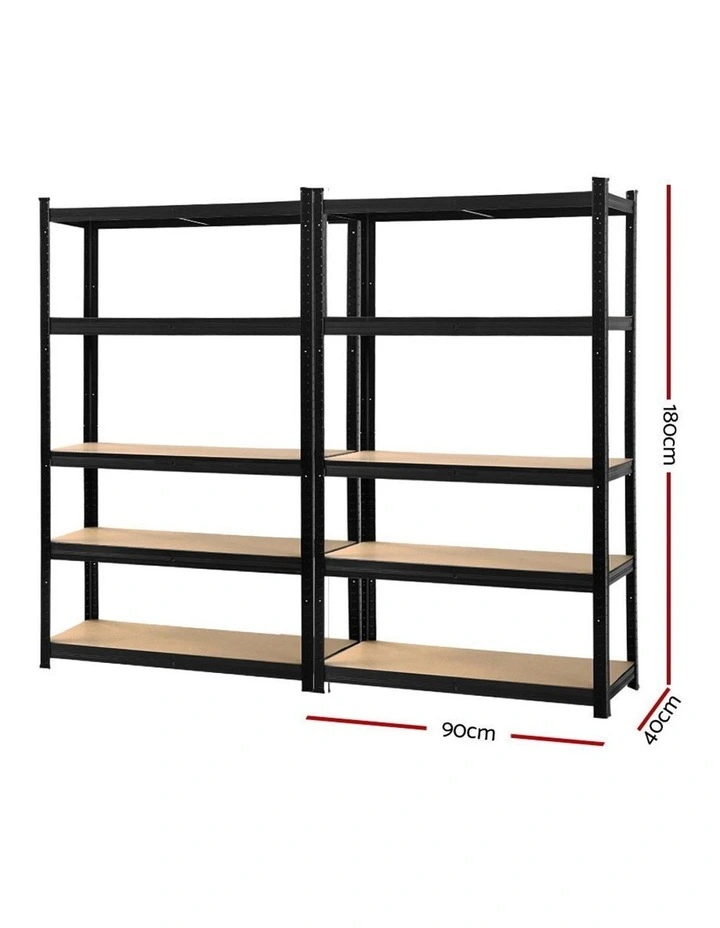 Warehouse Shelving 2X0.9M Black