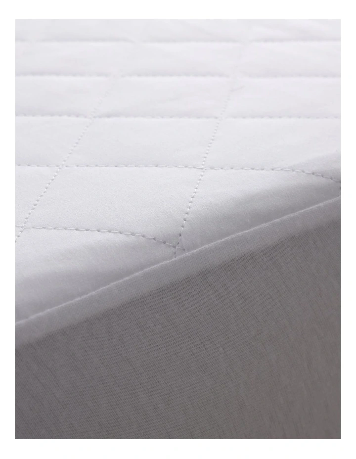 Cotton Quilted Waterproof Mattress Protector in White