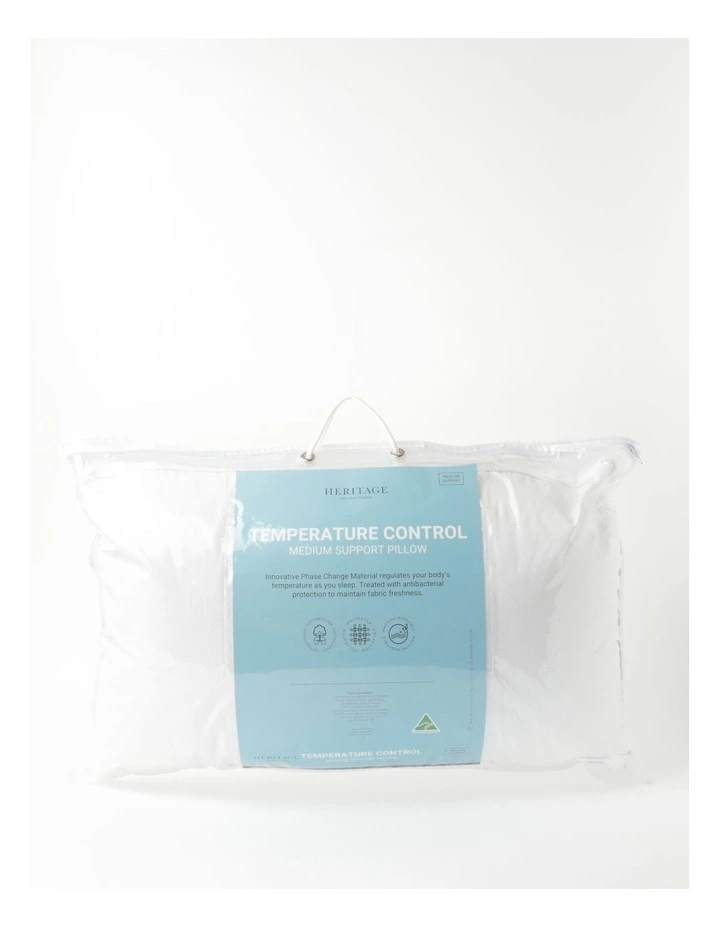 Temperature Control Pillow in White