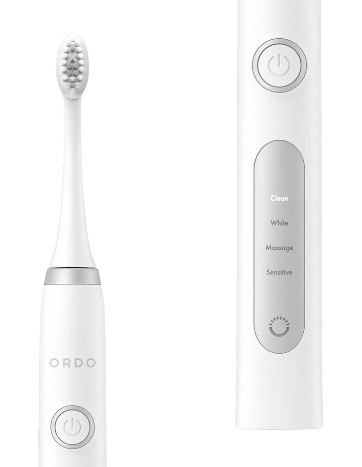 Sonic Electric Toothbrush With Travel Case in White/Silver