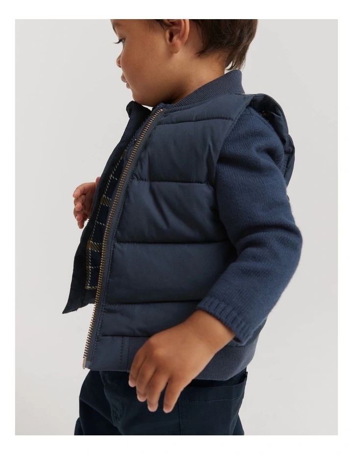 Nylon Vest in Navy