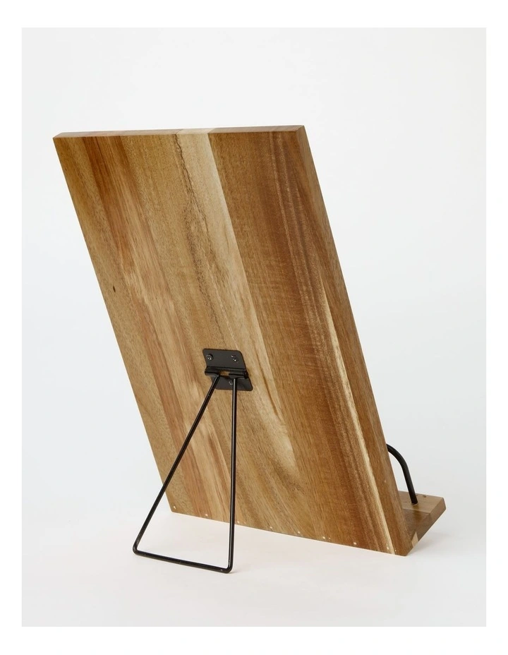 Acacia Wood Recipe Holder in Brown