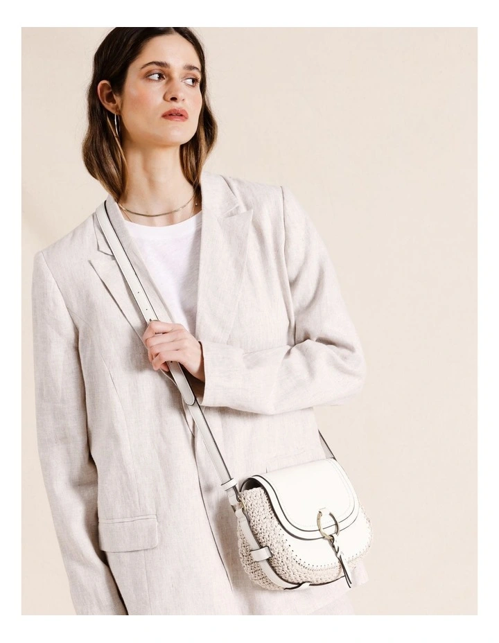 Elvarano Crossbody Bag in White/Ecru