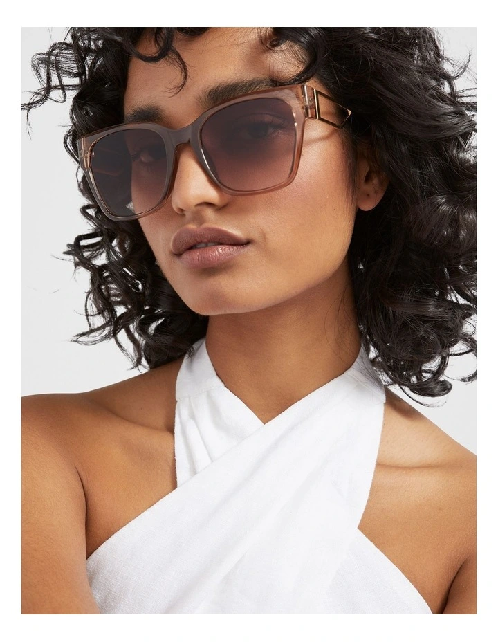 Sienna Metal Detail Sunglasses in Brown