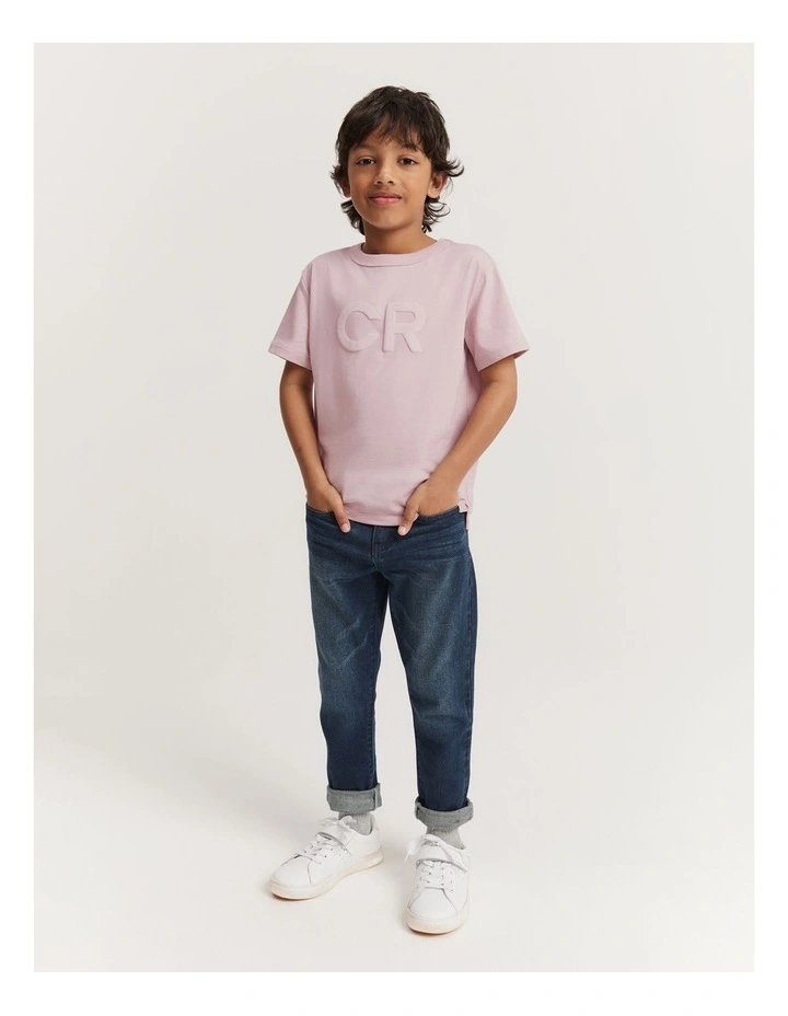 Australian Cotton Puff Logo T-shirt in Mauve